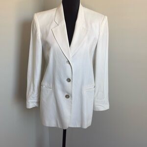 White linen blazer